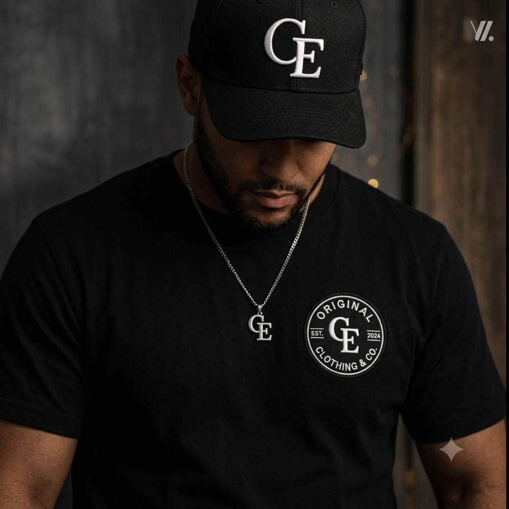 Man wearing a Casa Empresario tee and cap